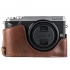 MegaGear Panasonic Lumix GX85  DMC-GX80 (12-32mm) Suni Deri Fotoğraf Makinesi Kılıfı
