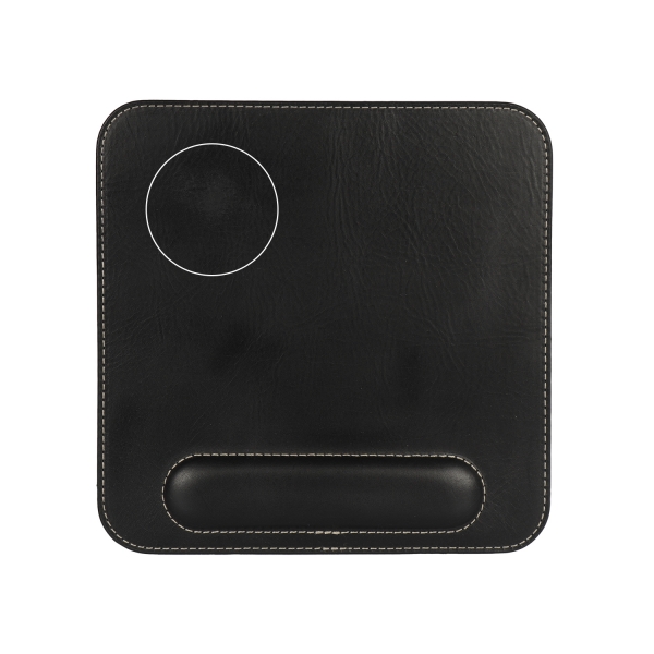 LONDO (MD151) HAKİKİ DERİ MOUSE PAD BİLEK DESTEKLİ RAHATLATICI SÜNGERLİ - SİYAH
