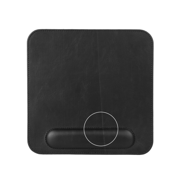 LONDO (MS256) DERİ MOUSE PAD BİLEK DESTEKLİ RAHATLATICI SÜNGERLİ - SİYAH