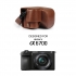 MegaGear Gerçek Deri Sony Alpha a6700 (16-50mm) ile Uyumlu Kamera Kılıfı - Kahverengi